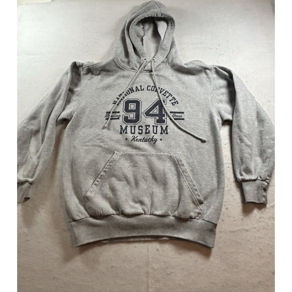 Vintage National Corvette Museum‎ Sweatshirt Hoodie Mens M 1994 Gray Pullover